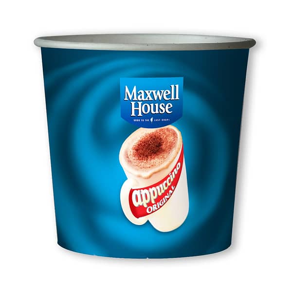 Maxwell House Cappuccino -76mm 7oz Paper In-cup Drinks Kenco and MaxPax Machine Refills