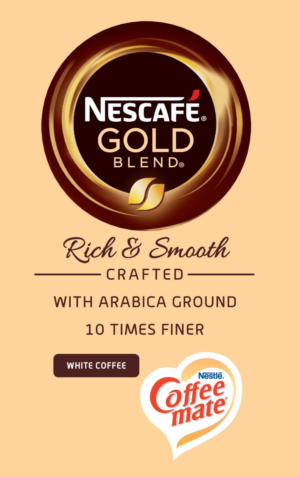 Nescafe Gold Blend DECAFF White Coffee 73mm incup Darenth Klix Vending Machines 